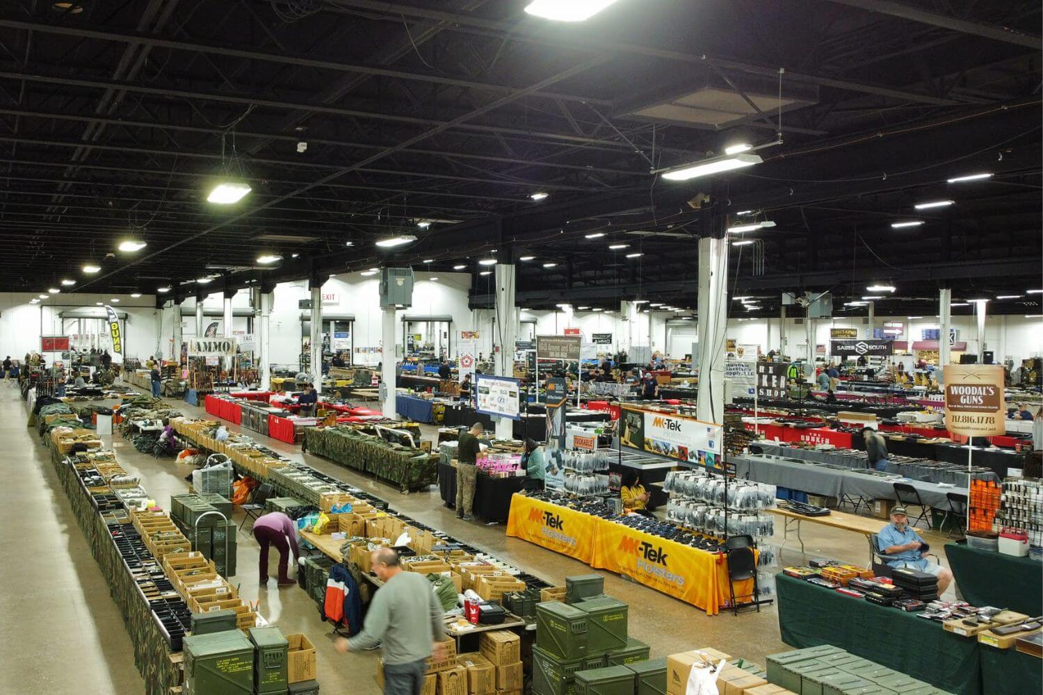 Vendor Booths Set Up at an Eagle Shows Gun Show in Pa