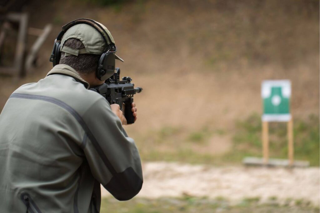 Weapons Training at an Outdoor Shooting Range