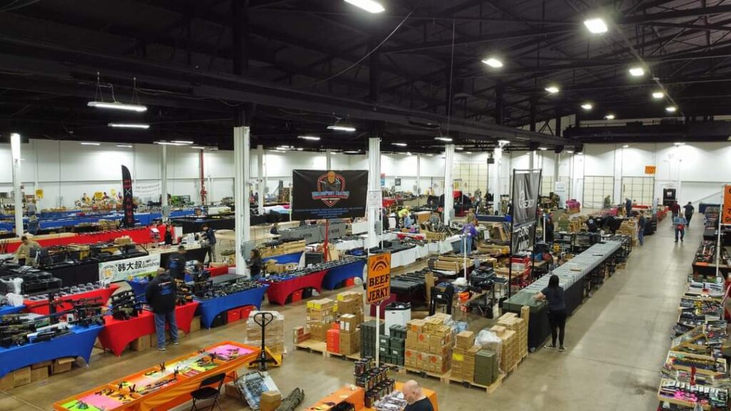 Image of Vendor Tables Set Up at an Eagle Shows Gun Show Event