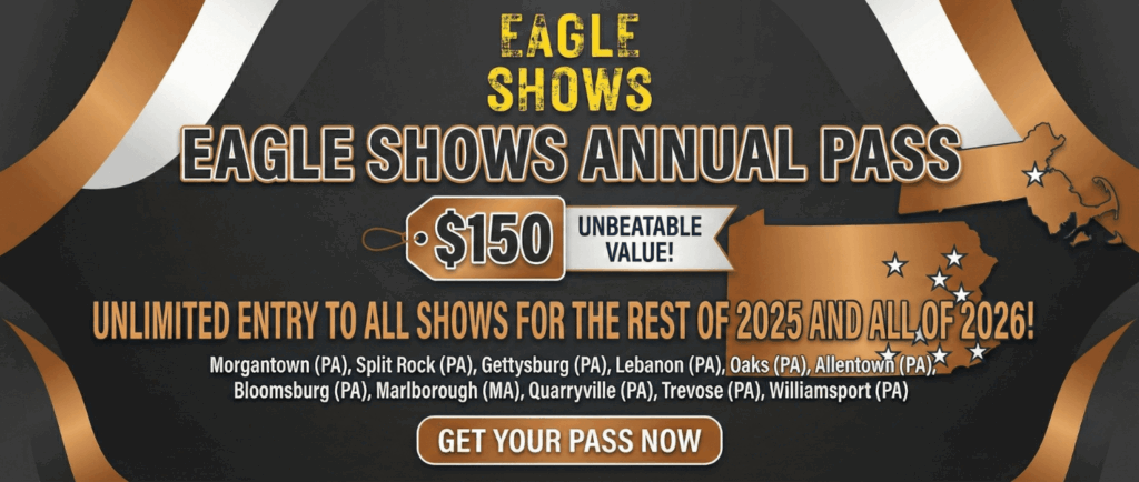 Graphic Advertising Eagle Shows Annual Pass for Unlimited Entry to All Shows in 2026 for 0