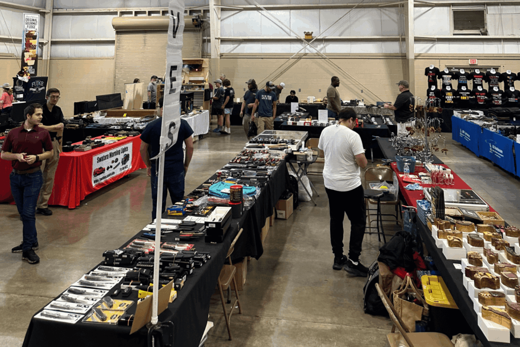 People Browsing Vendor Tables at an Eagle Shows Event
